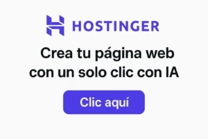 Crea tu página web con Hostinger