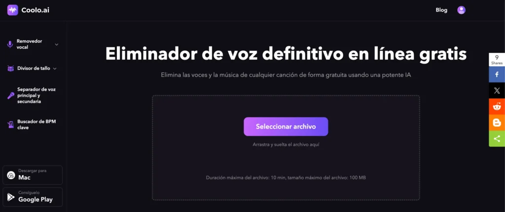 Eliminador de Voz: Coolo.ia