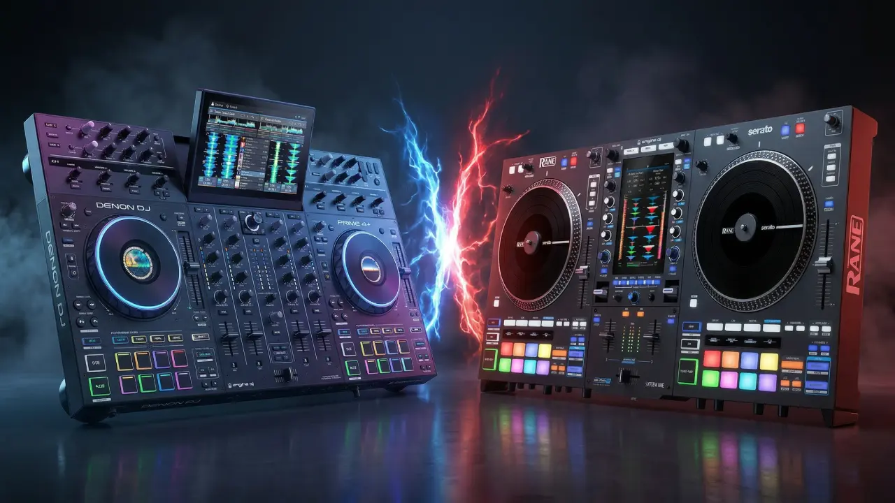 Rane System One vs Denon DJ Prime 4+: ¿Cuál es el mejor sistema standalone para DJs móviles?